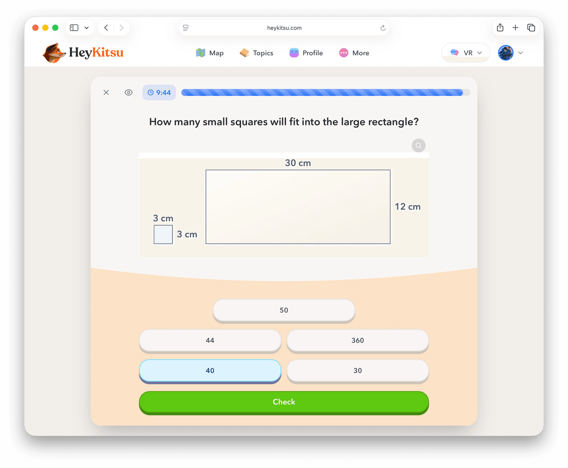 11+ maths question on HeyKitsu